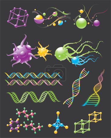 Illustration for Science and research icons set - Royalty Free Image