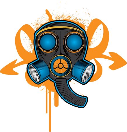 Illustration for Gas mask, vector illustration - Royalty Free Image
