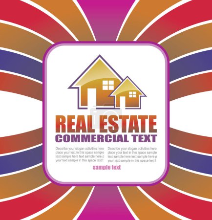 Illustration for Real estate business flyer template vector illustration - Royalty Free Image