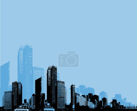 Illustration for Modern urban city background vector - Royalty Free Image
