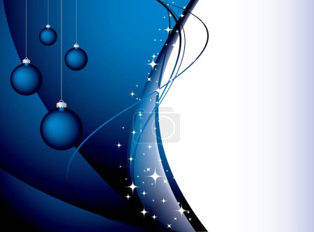 Illustration for Abstract blue and silver waves - Royalty Free Image