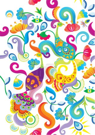 Illustration for Vector floral background for your design - Royalty Free Image
