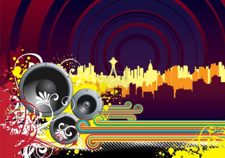 Illustration for Vector music party background - Royalty Free Image