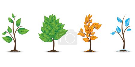 Ilustración de Vector conjunto de hojas de árbol - Imagen libre de derechos