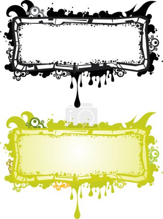 Illustration for Set of grunge banners and frames - Royalty Free Image