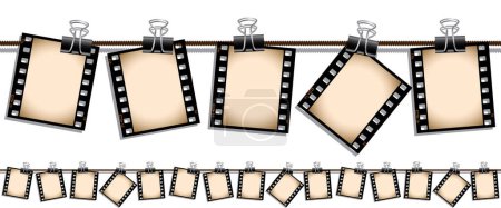 Illustration for Vector set of blank vintage photo frames isolated on white - Royalty Free Image