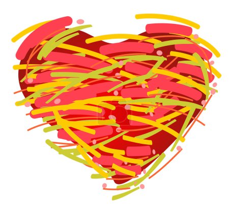 Illustration for Colorful heart on white background - Royalty Free Image