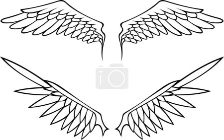 Illustration for Angel wings, modern vector illustration - Royalty Free Image