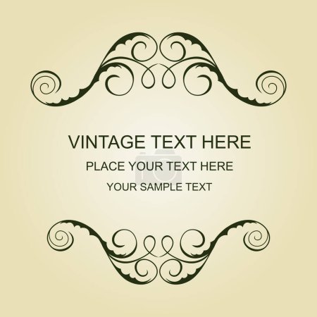 Illustration for Vintage background with ornament - Royalty Free Image