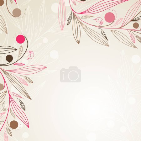 Illustration for Floral seamless background, vector illustration - Royalty Free Image
