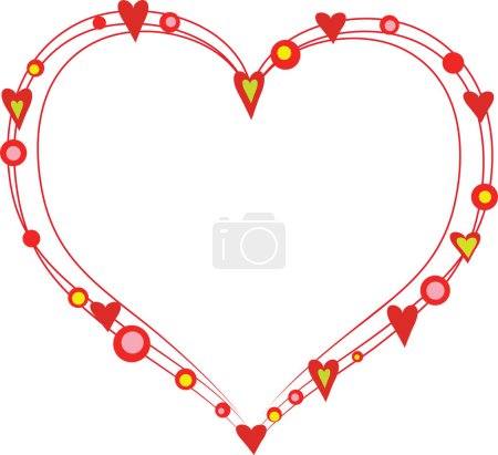 Illustration for Hearts and ribbons, vector, illustration, on a white background - Royalty Free Image