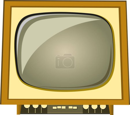 Illustration for Retro tv icon, cartoon style - Royalty Free Image