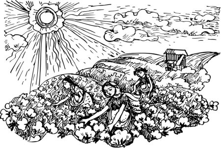 Ilustración de Ilustración de una agricultura - Imagen libre de derechos