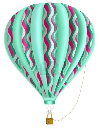Illustration for Balloon with colorful texture, isolated. 3 d illustration - Royalty Free Image