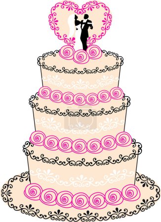 Illustration for Vector illustration of cake - Royalty Free Image