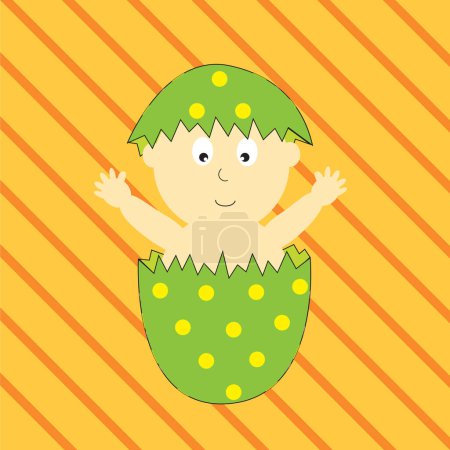 Illustration for Easter Egg Baby, vector illustration - Royalty Free Image