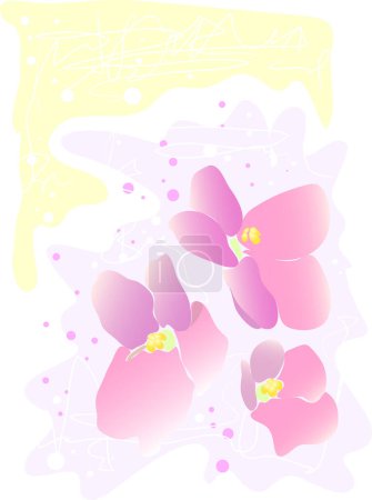 Illustration for Beautiful decorative background with floral elements, vector illustration - Royalty Free Image