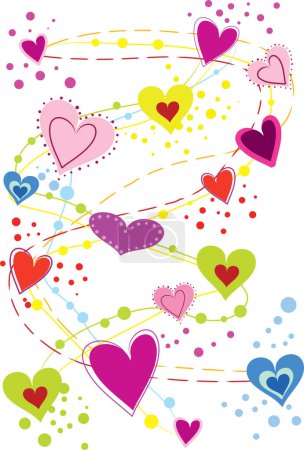 Illustration for Vector illustration. love hearts on a white background - Royalty Free Image