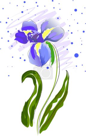 Illustration for Vector illustration. flowers on a white background. - Royalty Free Image