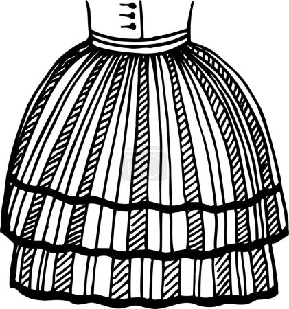 Téléchargez les illustrations : Illustration vectorielle de la robe - en licence libre de droit