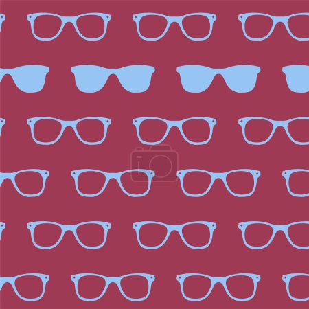 Illustration for Vector seamless pattern with sunglasses. - Royalty Free Image
