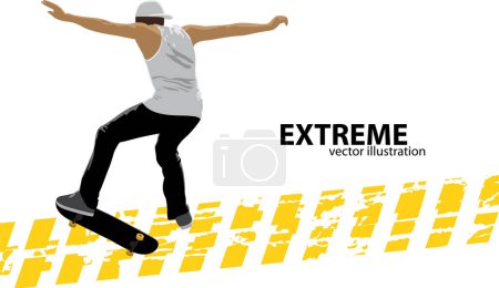Illustration for Vector illustration of extreme extreme sport - Royalty Free Image