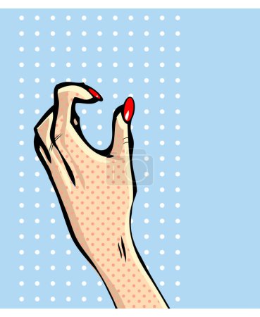 Ilustración de Mano con uñas rojas - Imagen libre de derechos