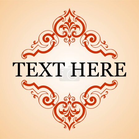 Illustration for Decorative vintage frame with place for text. vector - Royalty Free Image
