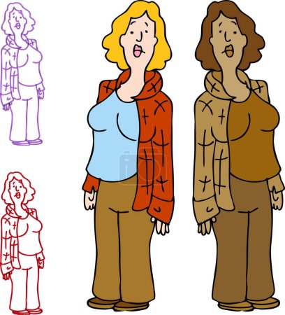 Illustration for Vector set of women - Royalty Free Image