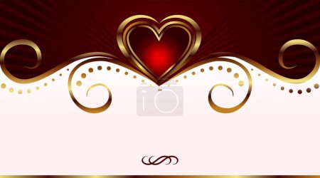 Ilustración de Tarjeta de amor del día de San Valentín - Imagen libre de derechos
