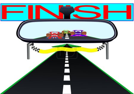 Illustration for Race competition banner, vector illustration - Royalty Free Image
