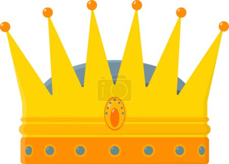 Téléchargez les illustrations : Illustration vectorielle de la couronne sur fond blanc - en licence libre de droit