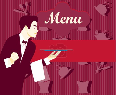 Illustration for Restaurant menu card design, vector illustration - Royalty Free Image