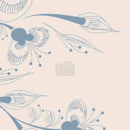 Photo for Beautiful decorative background with floral elements, vector illustration - Royalty Free Image