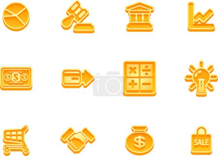 Ilustración de Iconos de negocios fondo, ilustración vectorial - Imagen libre de derechos