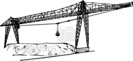 Ilustración de Grúa industrial. Ilustración vectorial - Imagen libre de derechos