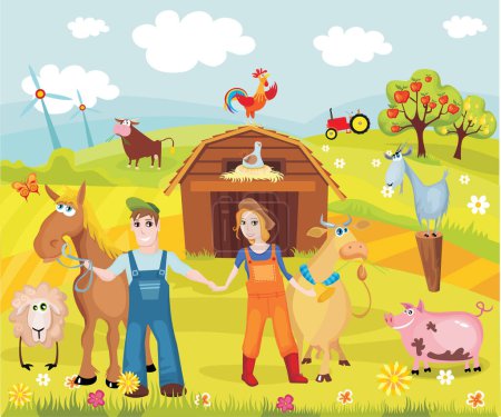 Illustration for Farm , modern vector illustration - Royalty Free Image