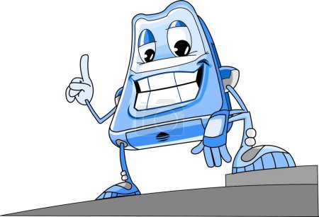 Illustration for Cartoon character of a robot - Royalty Free Image