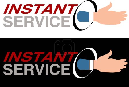 Téléchargez les illustrations : Service service logo design - en licence libre de droit