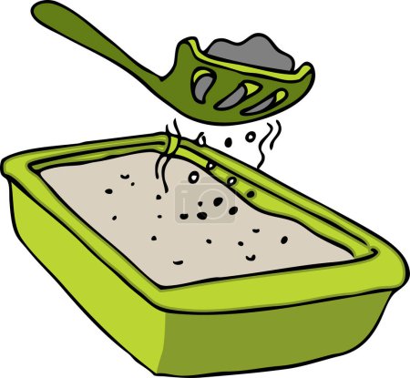 Ilustración de Una imagen de un cribador de arena de gatito
. - Imagen libre de derechos