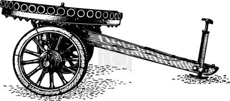 Illustration for Vector sketch of a vintage cannon - Royalty Free Image