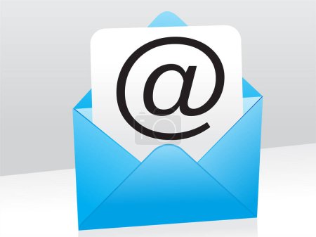 Téléchargez les illustrations : Symbole e-mail avec enveloppe - en licence libre de droit