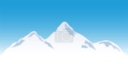 Téléchargez les illustrations : Montagne neige paysage fond - en licence libre de droit