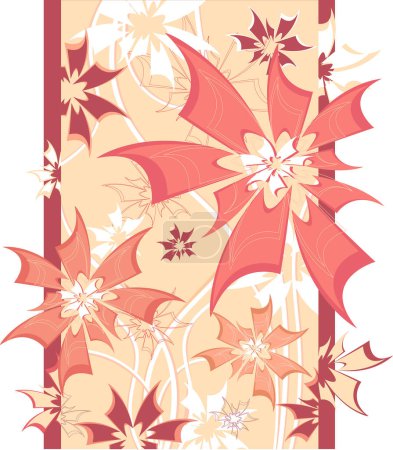 Illustration for Vector abstract flowers background, vector simple design - Royalty Free Image