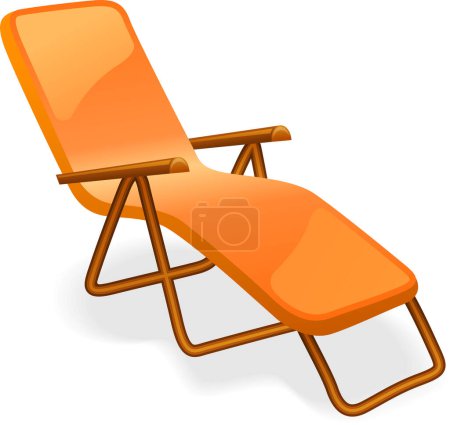 Téléchargez les illustrations : Illustration vectorielle de chaise sur fond blanc - en licence libre de droit