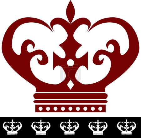 Ilustración de Icono de corona, ilustración vectorial - Imagen libre de derechos