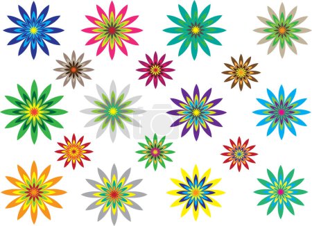 Illustration for Abstract colorful floral background - Royalty Free Image