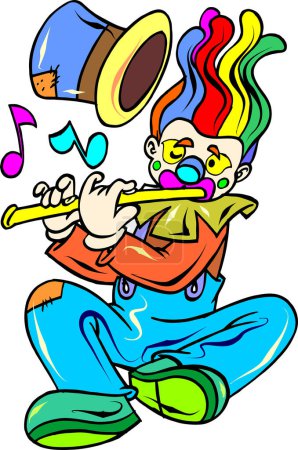 Illustration for Funny clown, modern vector illustration - Royalty Free Image