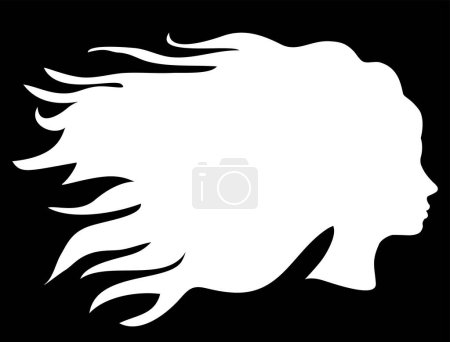 Ilustración de Mujer con el pelo largo, ilustración del vector - Imagen libre de derechos
