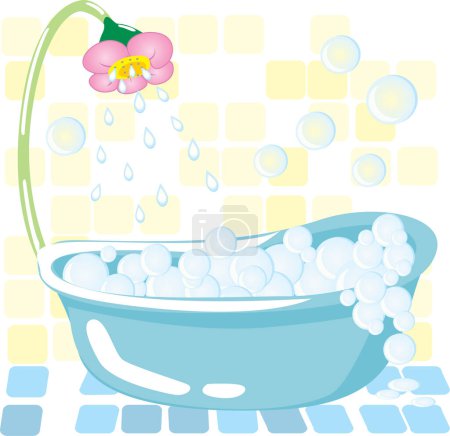 Illustration for Vector illustration. bath on background - Royalty Free Image
